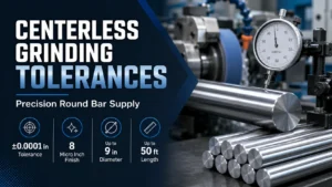 Centerless grinding process for precision round bar in Chicago