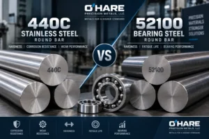 440C stainless steel vs 52100 bearing steel round bar comparison