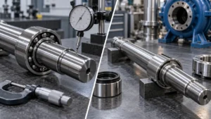 Bearing shaft quality vs pump shaft quality bar comparison