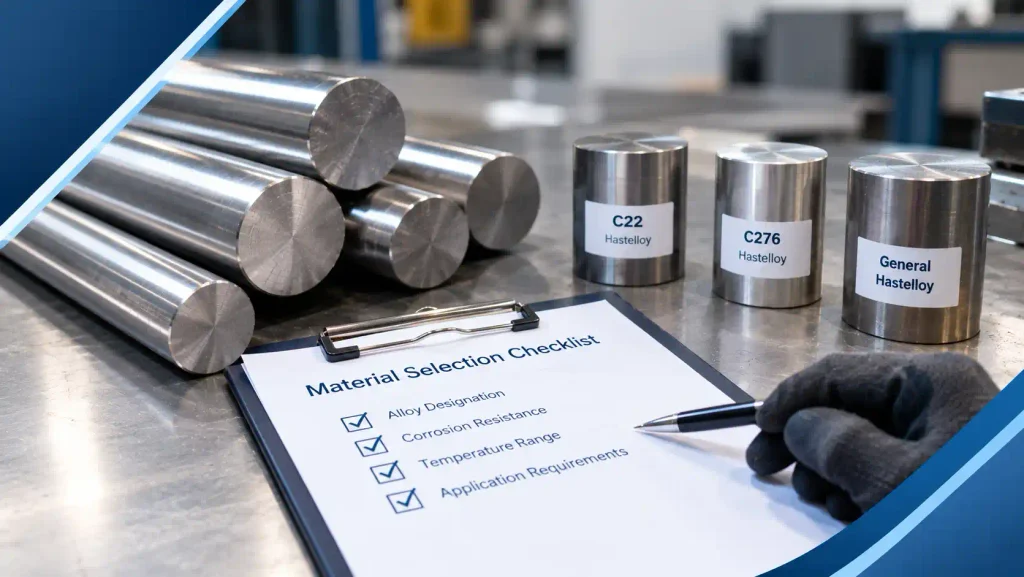 Hastelloy C22 and C276 nickel alloy round bar