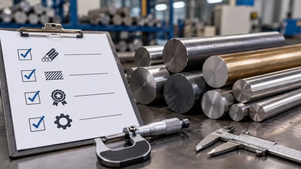 Tool Steel suplier Checklist